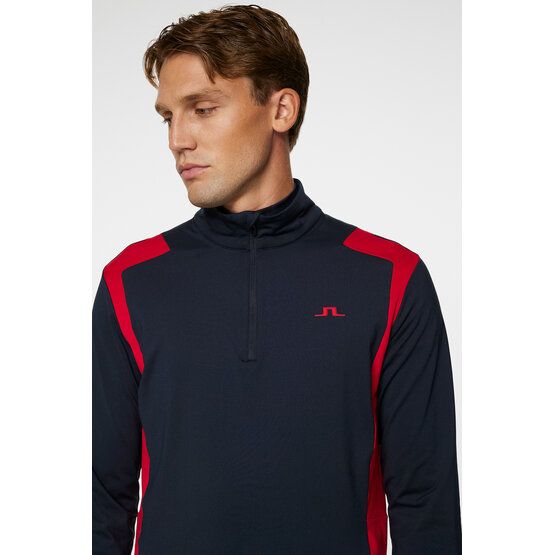 J.Lindeberg Luke Quarter Zip Stretch Midlayer rot