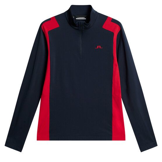 J.Lindeberg  Luke Quarter Zip Stretch Midlayer červená