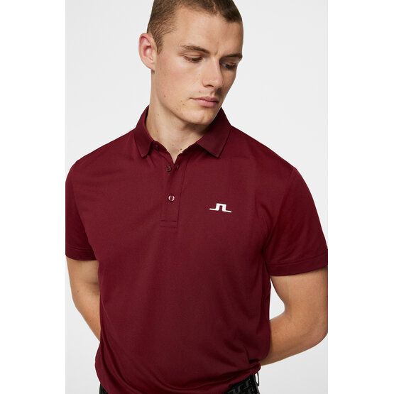 J.Lindeberg  Polo Wince Reg Fit s krátkým rukávem bordeaux