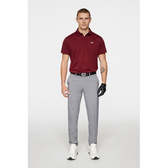 J.Lindeberg Wince Reg Fit Halbarm Polo bordeaux