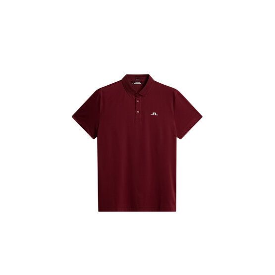 J.Lindeberg Wince Reg Fit Halbarm Polo bordeaux