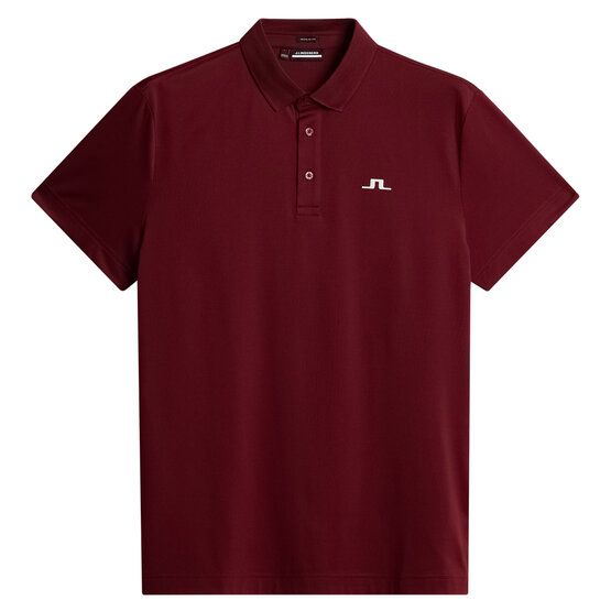 J.Lindeberg Wince Reg Fit Halbarm Polo bordeaux