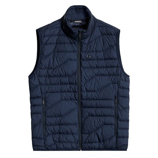 J.Lindeberg Cliff Light Down vest in navy buy online Golf House