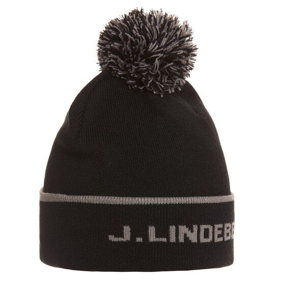 J.Lindeberg Stripe Beanie Mütze schwarz