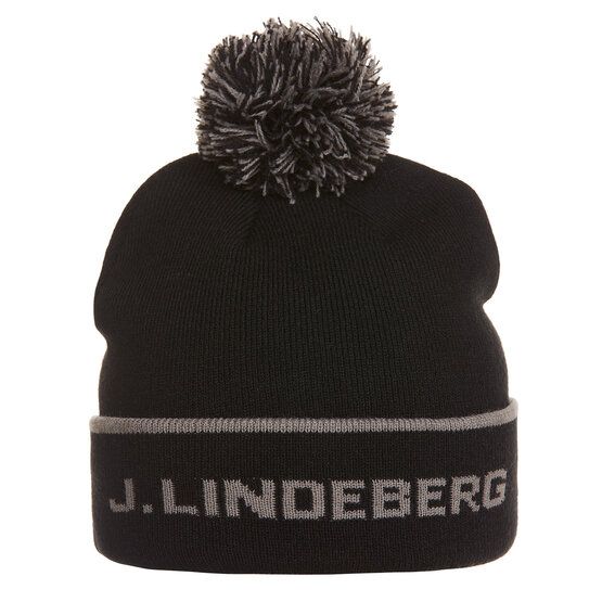 J.Lindeberg Stripe Beanie Mütze schwarz