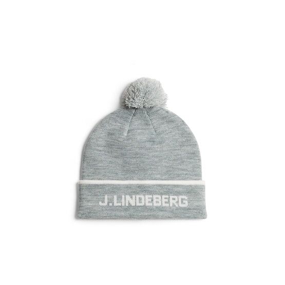 J.Lindeberg Stripe Beanie Mütze grau melange