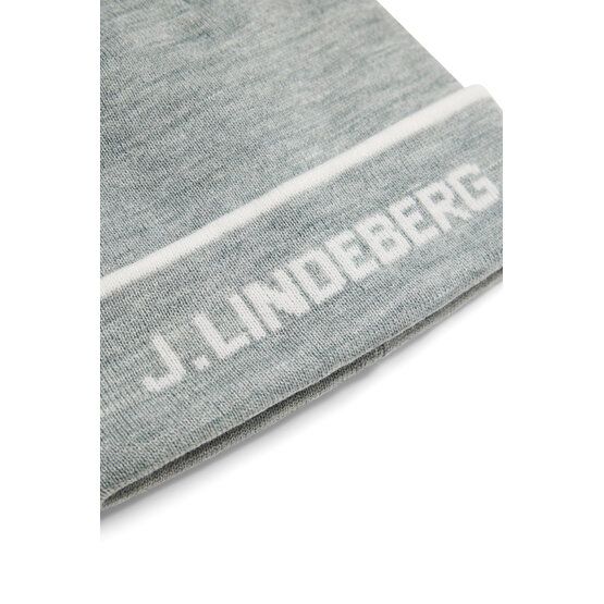 J.Lindeberg Stripe Beanie Mütze grau melange