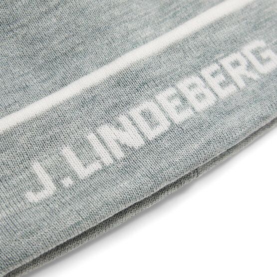 J.Lindeberg Stripe Beanie Mütze grau melange