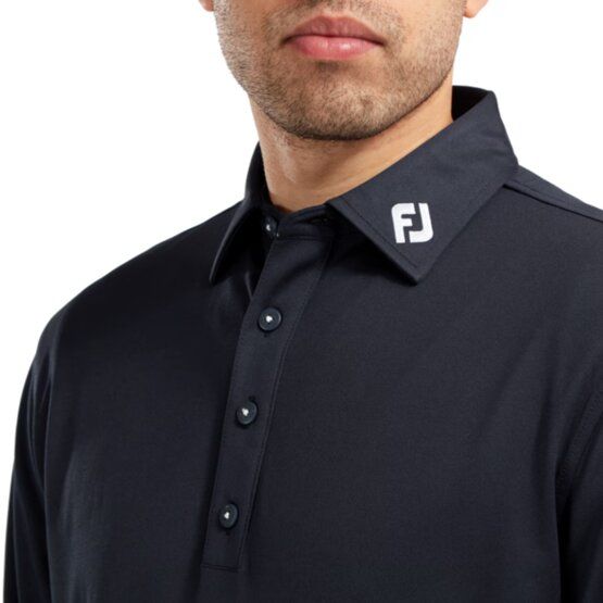 FootJoy Polo L/S Thermolite Solid s dlouhým rukávem námořnická modrá