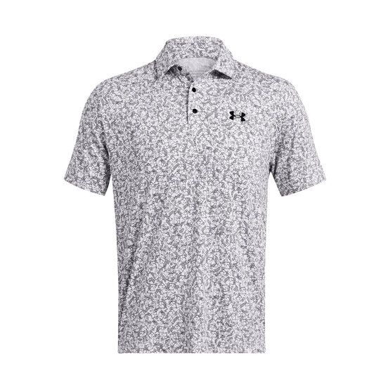 Under Armour  Playoff 3.0 Doodle Print Half Sleeve Polo white