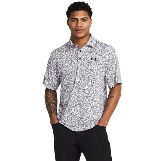 Under Armour Playoff 3.0 Doodle Print Halbarm Polo weiß