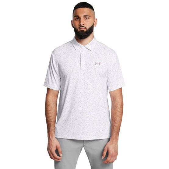 Under Armour polo Playoff 3.0 Micro Field s krátkým rukávem bílá