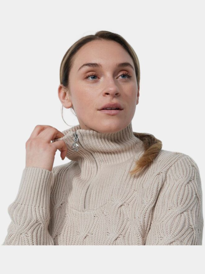 Daily Sports ERMONT svetr s podšívkou Windstopp Knit písek