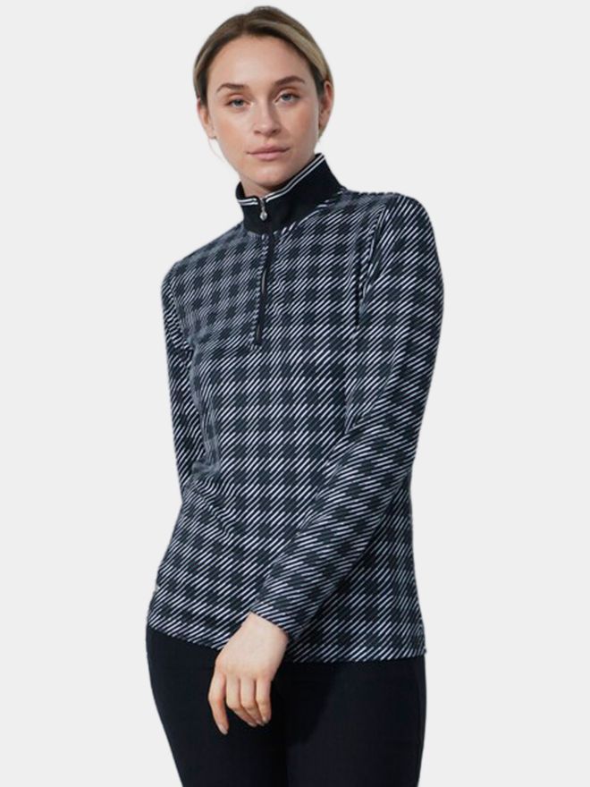 Daily Sports BARRIE LS Polo Stretch Unterzieher kariert