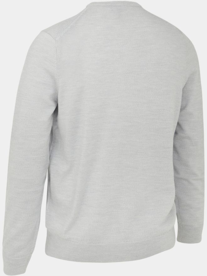 Callaway V-Neck Merino Sweater Pullover Strick hellgrau