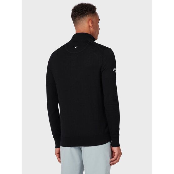 Callaway  1/4 Zip Blended Merino Sweater Troyer Knit black