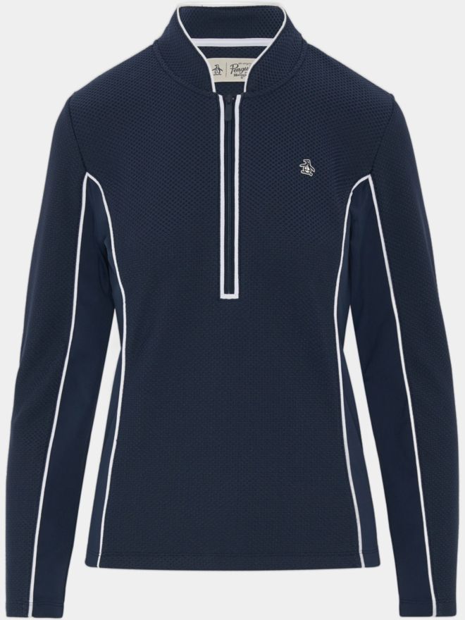 Penguin Midweight Long Sleeve Stretch Midlayer navy