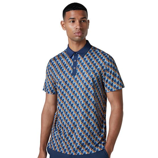 Penguin All Over Petes Outline Print Halbarm Polo navy