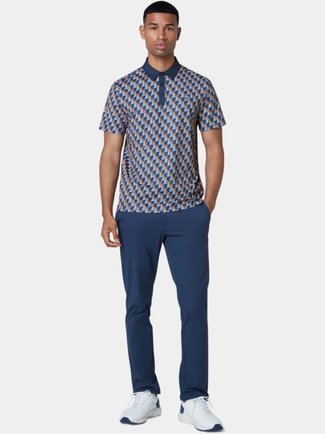 Penguin Polo s krátkým rukávem All Over Petes Outline námořnická modrá