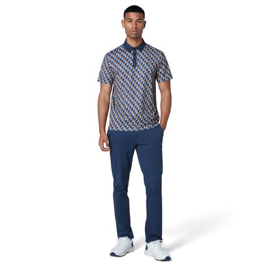 Penguin All Over Petes Outline Print Halbarm Polo navy