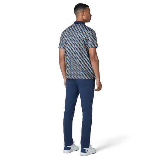 Penguin All Over Petes Outline Print Halbarm Polo navy