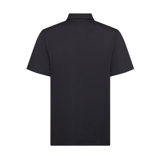 Penguin  Asymetrical Pete Gingham Color Block Half Sleeve Polo black