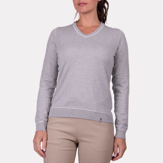 Kjus  Kicki V-neck sweater light gray melange