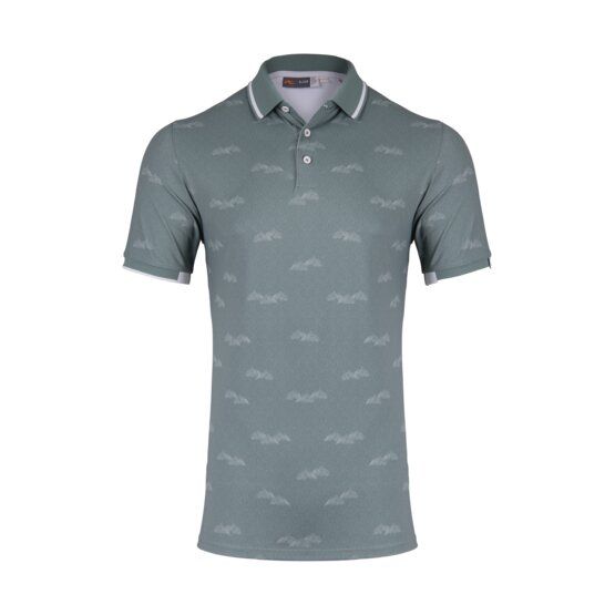 Kjus  Spot Printed Half Sleeve Polo green