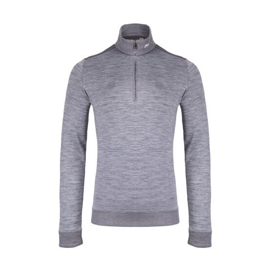 Kjus Liam Techwool Half-Zip Thermo Midlayer grau melange