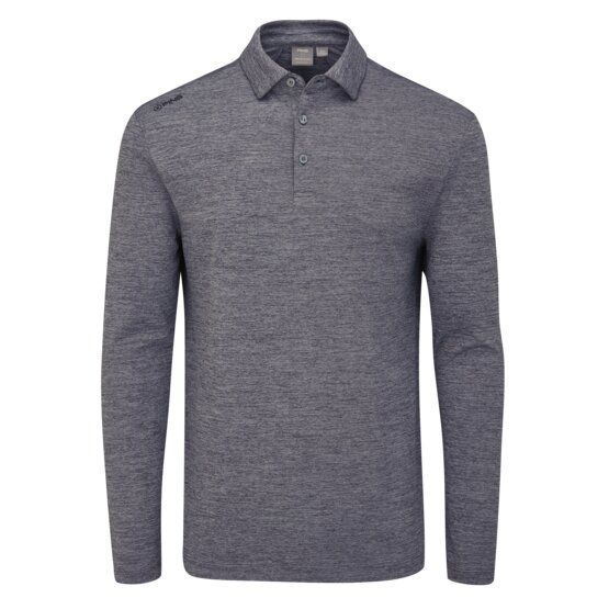 Ping  Emmett long sleeve polo dark gray melange