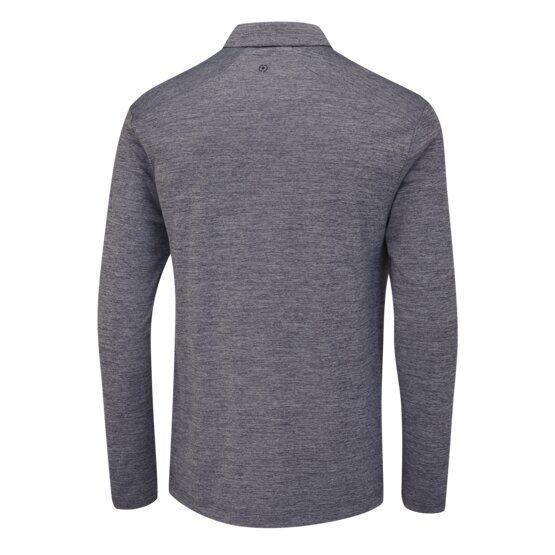 Ping  Emmett long sleeve polo dark gray melange