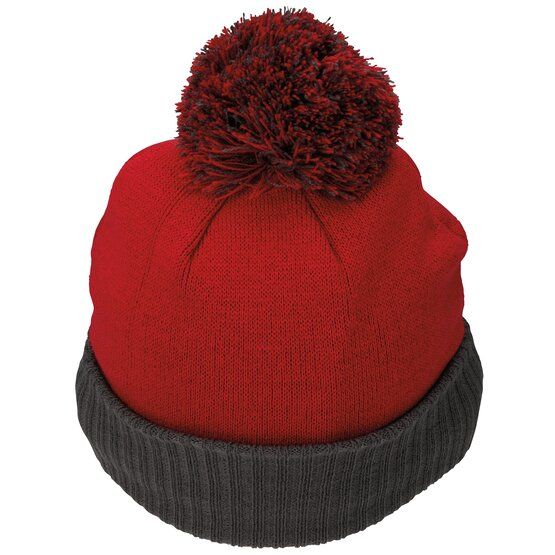 TaylorMade Beanie mit Bommel rot