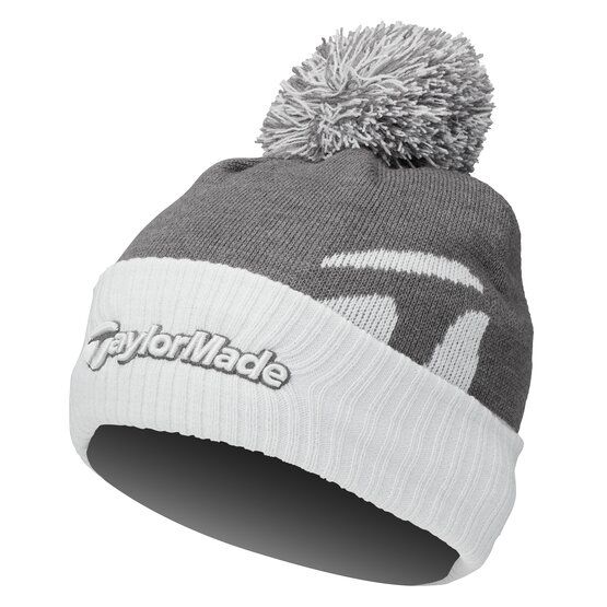 TaylorMade Beanie mit Bommel grau