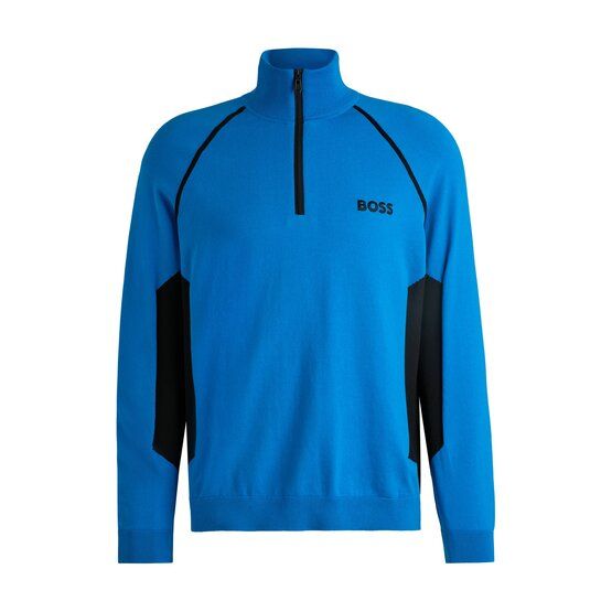 BOSS  Hydro-X_FA24 Troyer knit blue