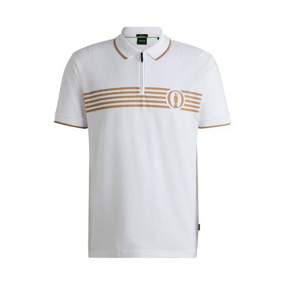 BOSS  Pariq The Open Half Sleeve Polo white