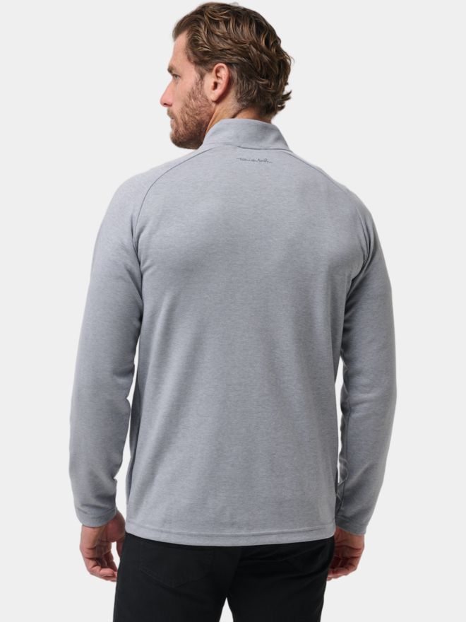 TravisMathew UPGRADED Stretch Midlayer hellgrau melange