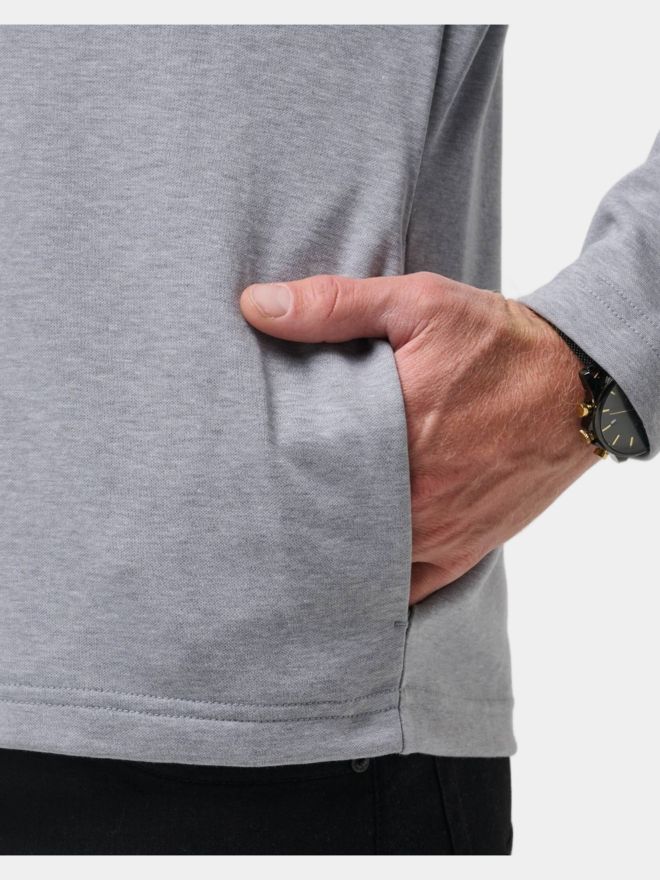 TravisMathew UPGRADED Stretch Midlayer hellgrau melange