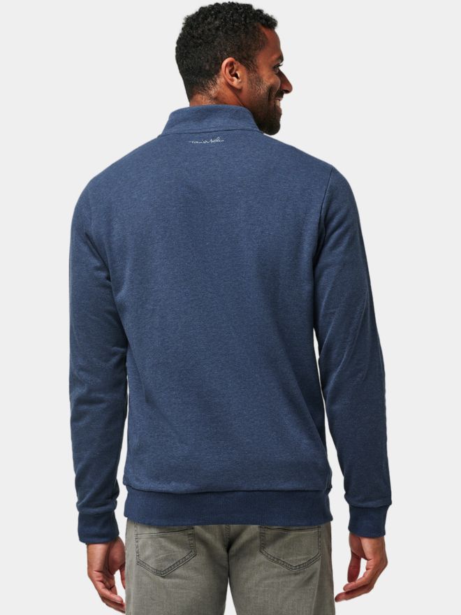 TravisMathew CLOUD QUARTER ZIP 2.0 Sweatshirt blau