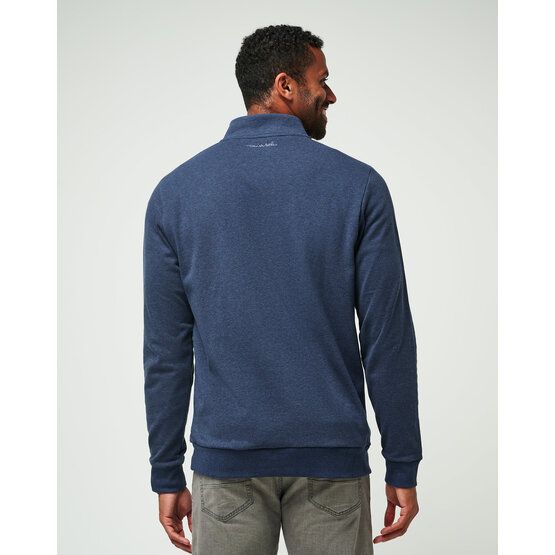 TravisMathew  Mikina CLOUD QUARTER ZIP 2.0 modrá