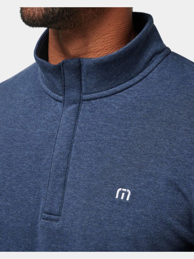 TravisMathew CLOUD QUARTER ZIP 2.0 Sweatshirt blau