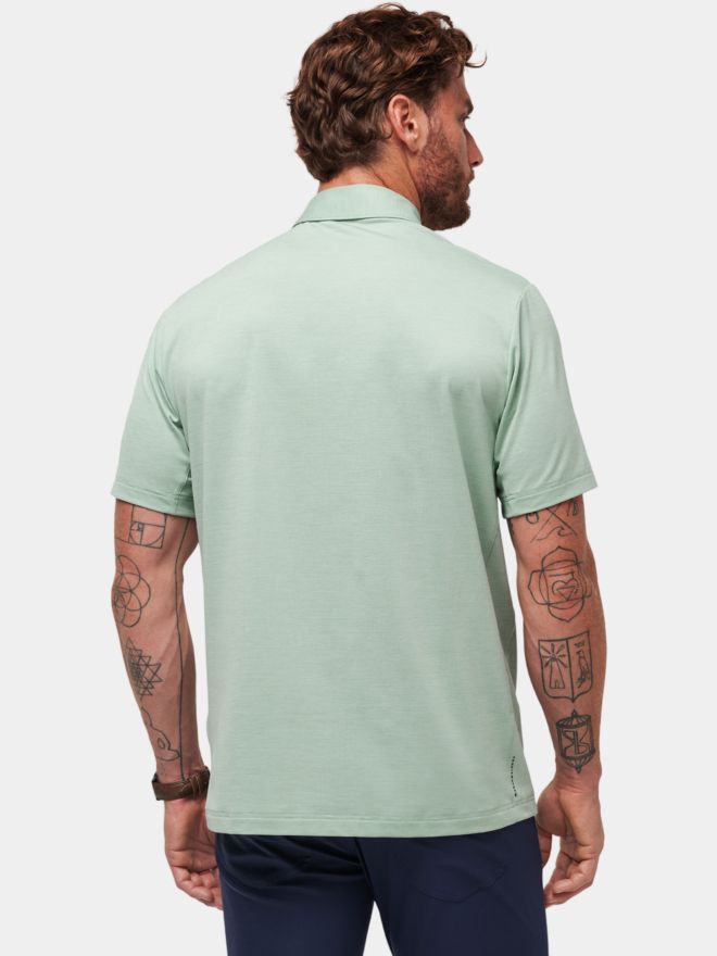TravisMathew HEATER PRO Halbarm Polo oliv