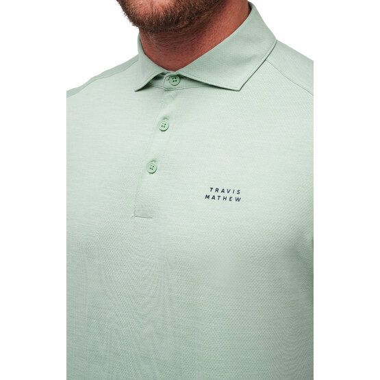 TravisMathew Polo HEATER PRO s krátkým rukávem olivová