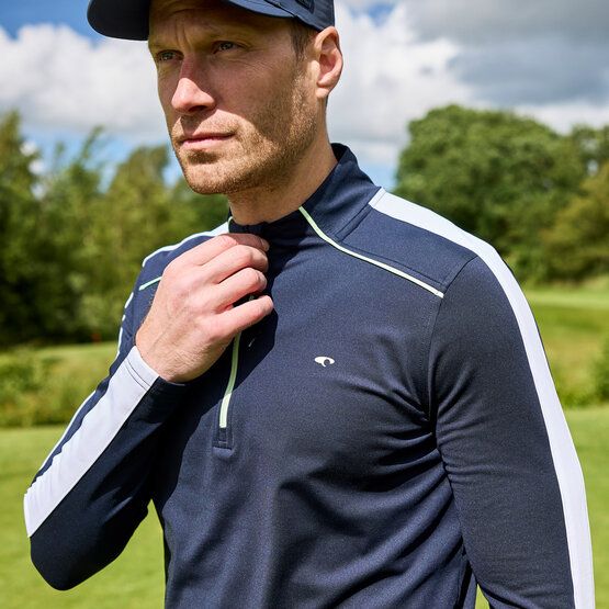 Daniel Springs 1/2 Zip Stretch Thermo Midlayer navy