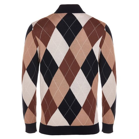 Daniel Springs  Argyle Merino Troyer knit brown