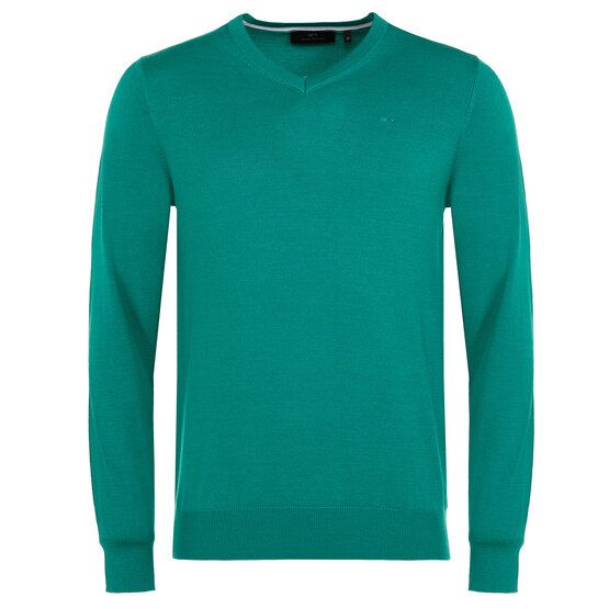 Daniel Springs  Basic V-neck sweater knit green