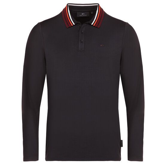 Daniel Springs  Thermal long sleeve polo black