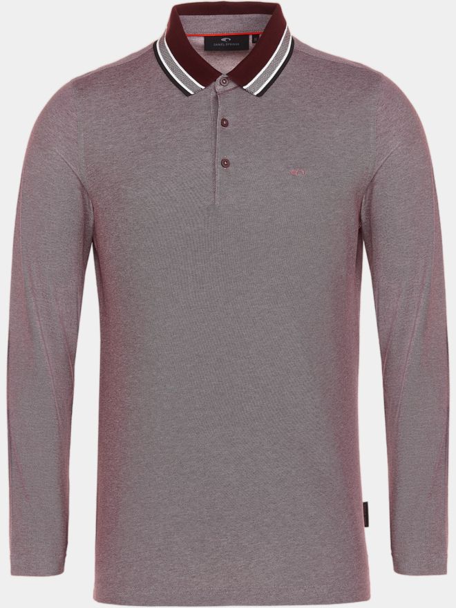 Daniel Springs dvoubarevné termo triko s dlouhým rukávem tmavě červená