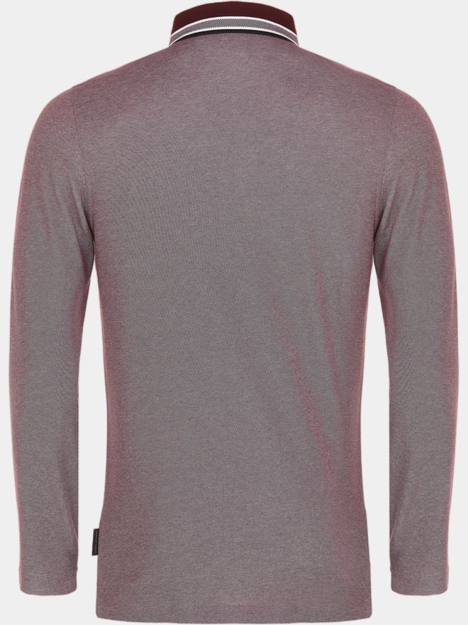 Daniel Springs dvoubarevné termo triko s dlouhým rukávem tmavě červená