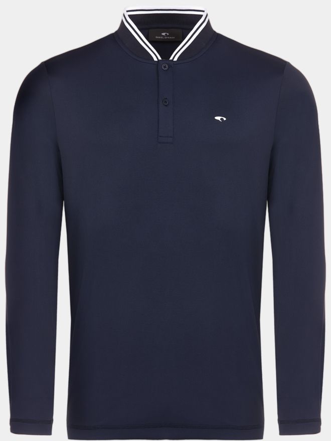 Daniel Springs Thermo Langarm Polo navy
