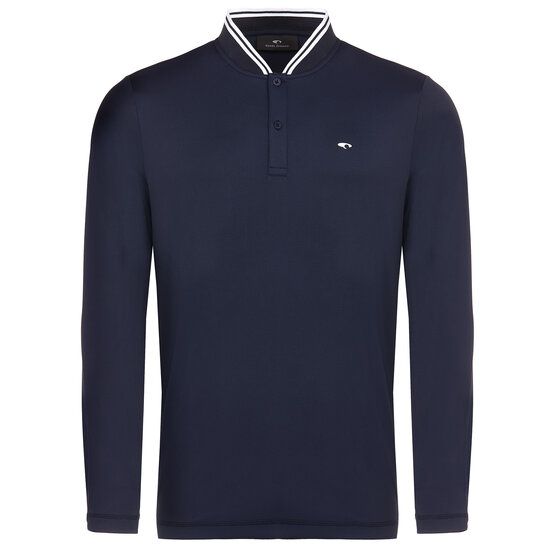 Daniel Springs  Thermal long sleeve polo navy